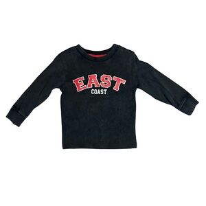 MISH Distressed Black East Coast long sleeve tee boys size NWOT